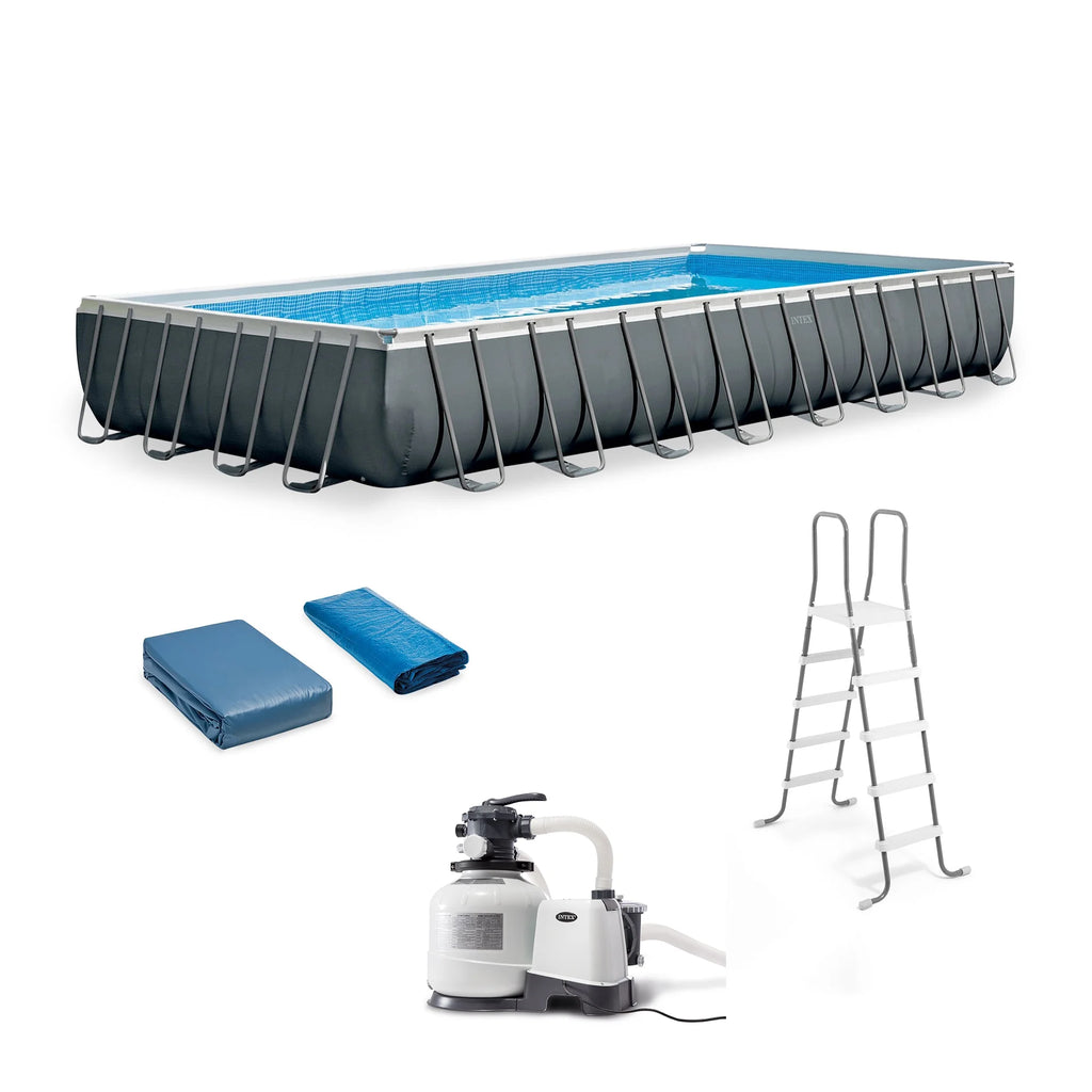 Rectangular Above Ground Swimming Pool Set J17555