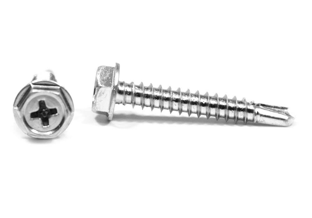 Self Drilling Screw Phillips Hex Washer Head Low Carbon Steel Zinc Plated Pk 2000 O1483
