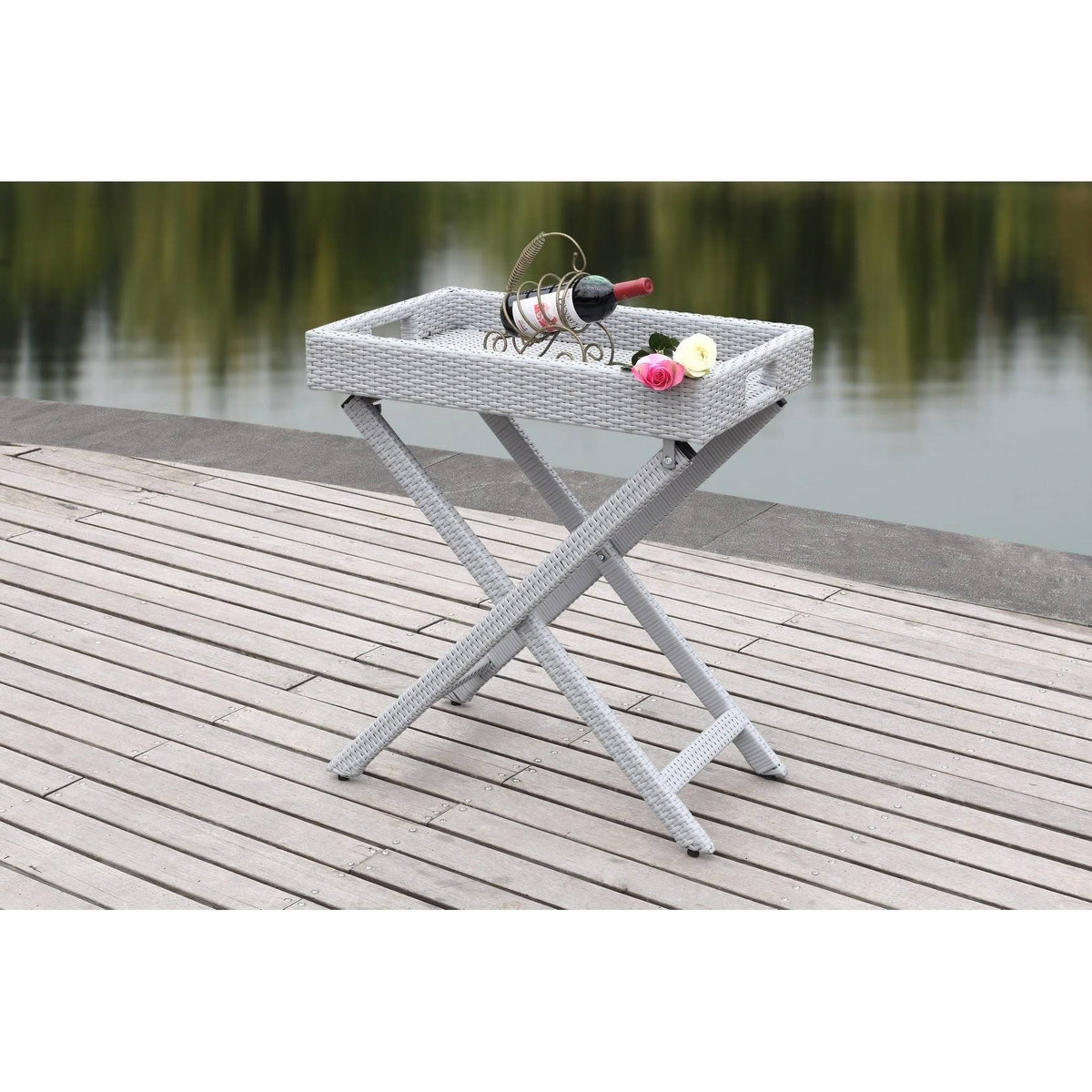 Grey Folding Tray Table G8207