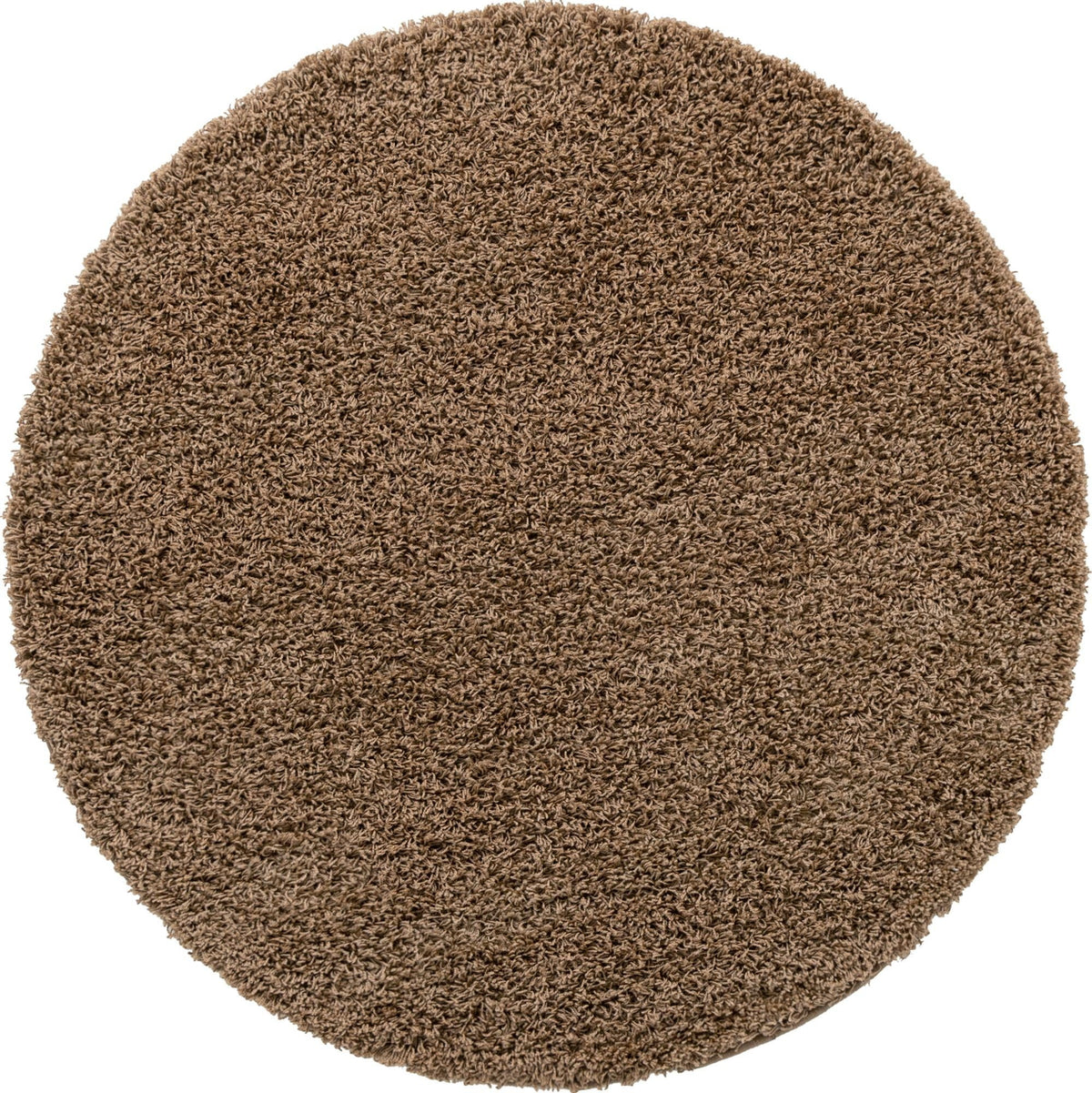5 Ft Round Sandy Brown Shag Rug I186573