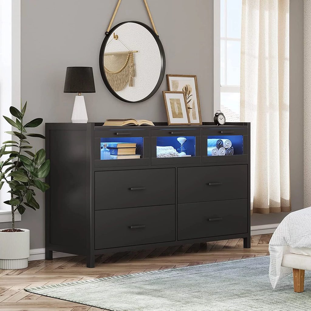 White 7 Drawer Wooden Dresser B20109