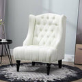 Beige Tufted Wingback Chair H439