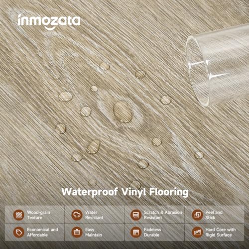 Peel and Stick Waterproof Vinyl Flooring 36-Pack Deep Gray D223
