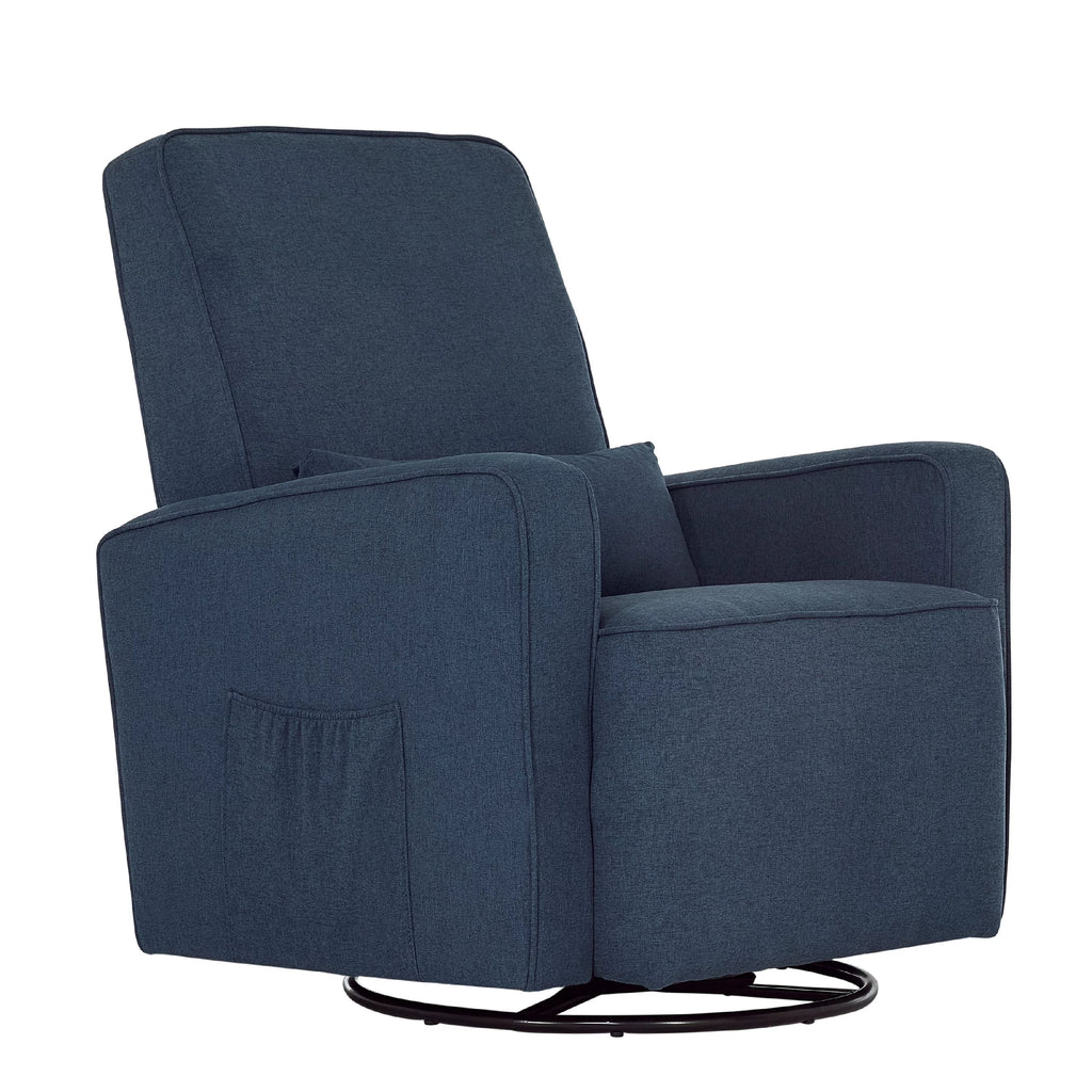 Upholstered Swivel Glider with Lumbar Pillow B403047