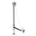 Satin Brass Clawfoot Bath Waste and Overflow with Brass Plug and Chain S536