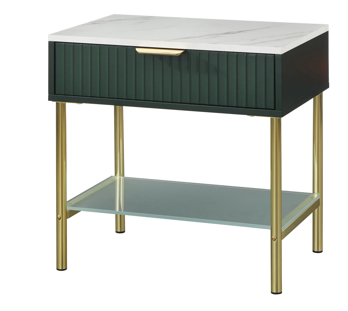 Green Single Drawer End Table I485