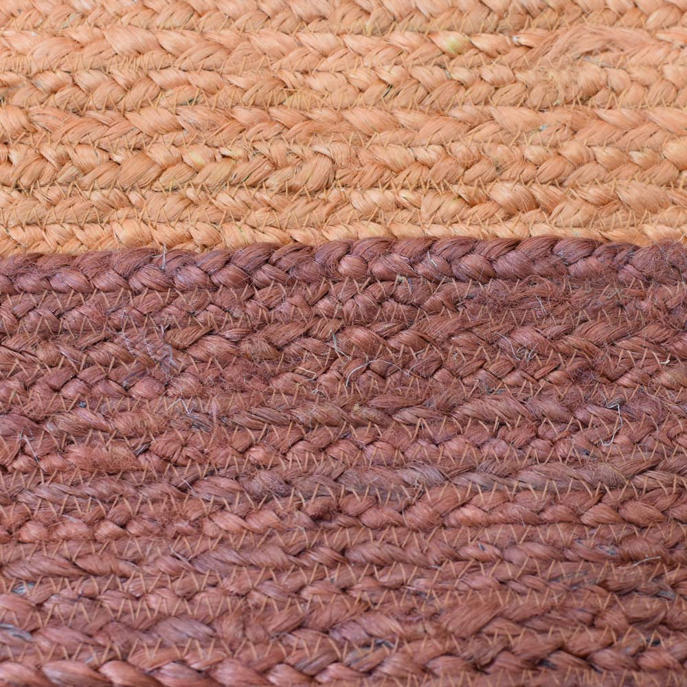Hand Woven Jute Area Rug Orange 5'x8' Z381705