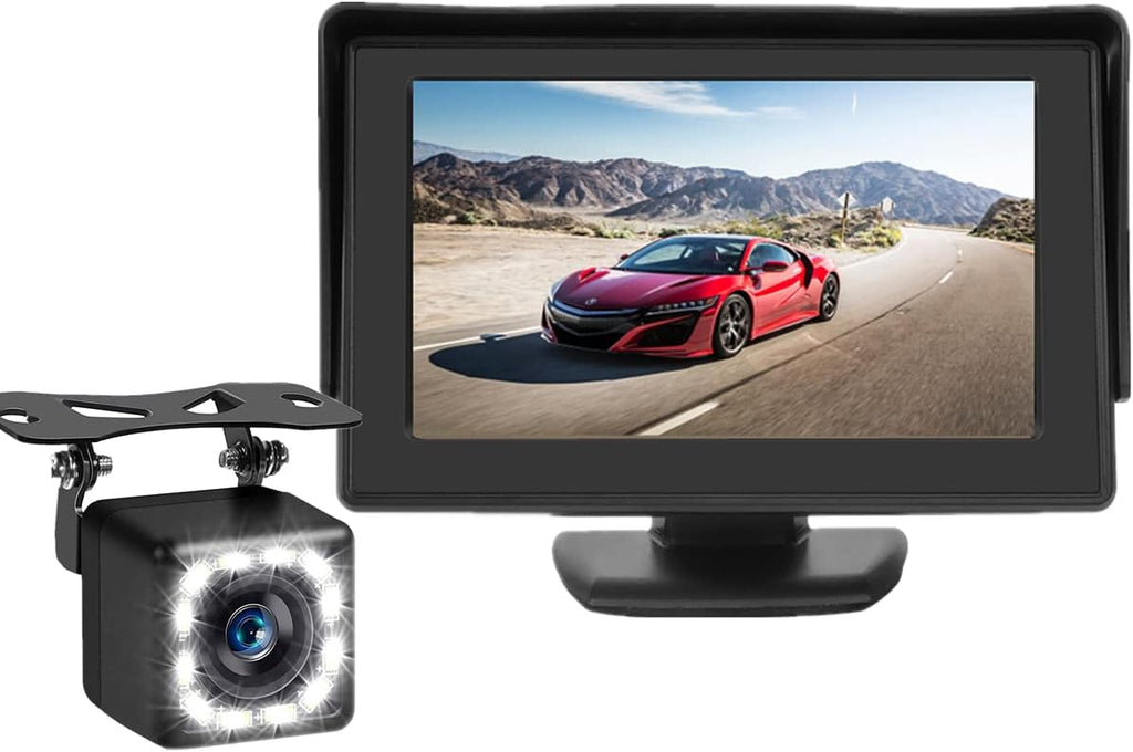 Wireless Backup Camera 4.3 Inch Rear View Camera FHD 1080P Waterproof Reversing Camera J8069