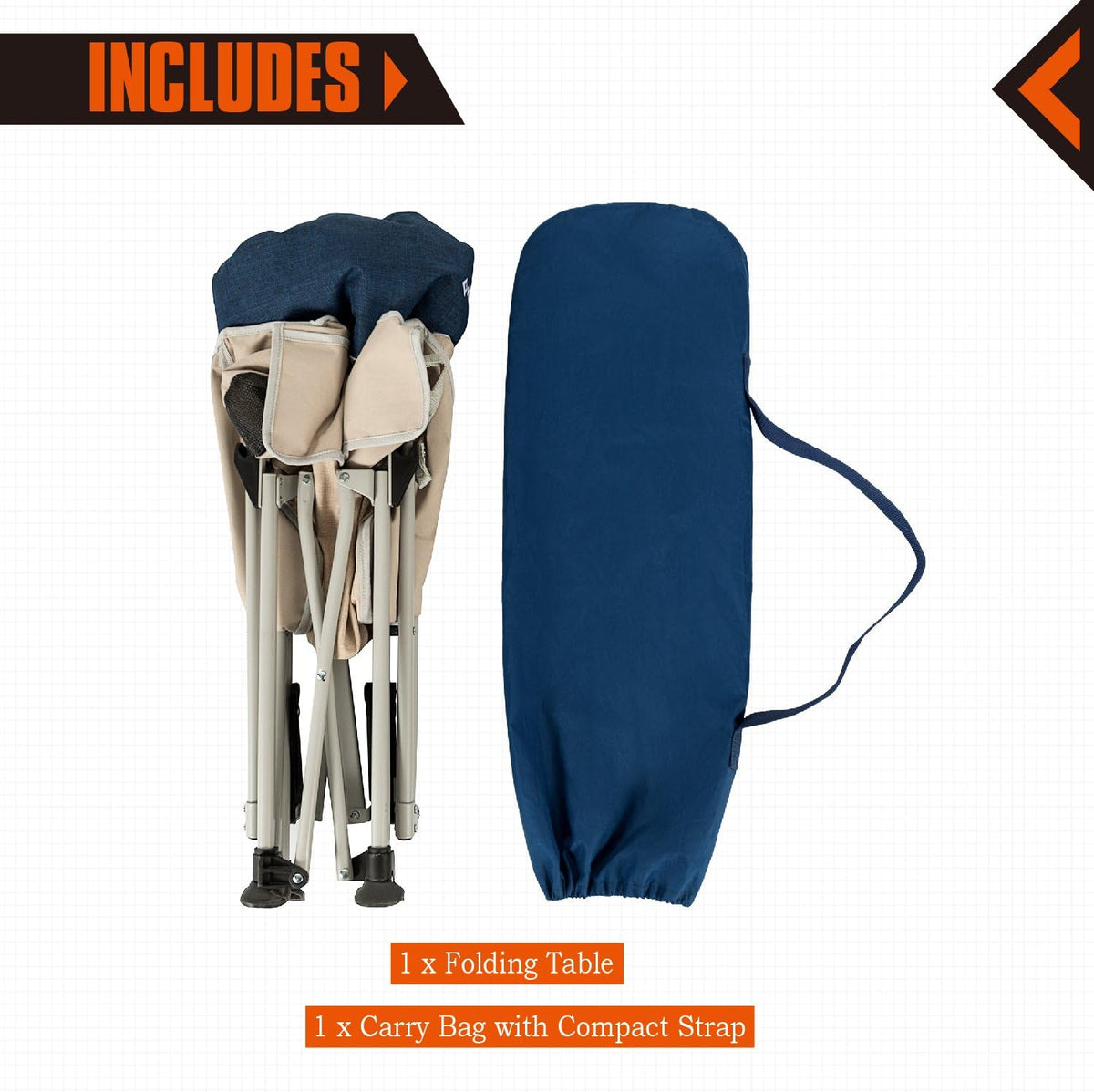 Folding Camping Chair with Cup Holder & Carry Bag O511574