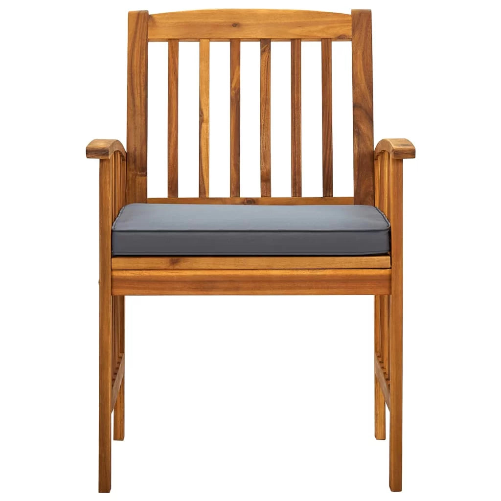 6 pcs Solid Wood Acacia Patio Dining Chairs with Cushions Z6103