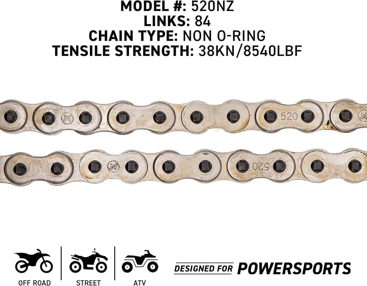 Drive Sprocket Chain Combo Front 11 Rear 36 Tooth 520NZ Standard 84 Links Q6068