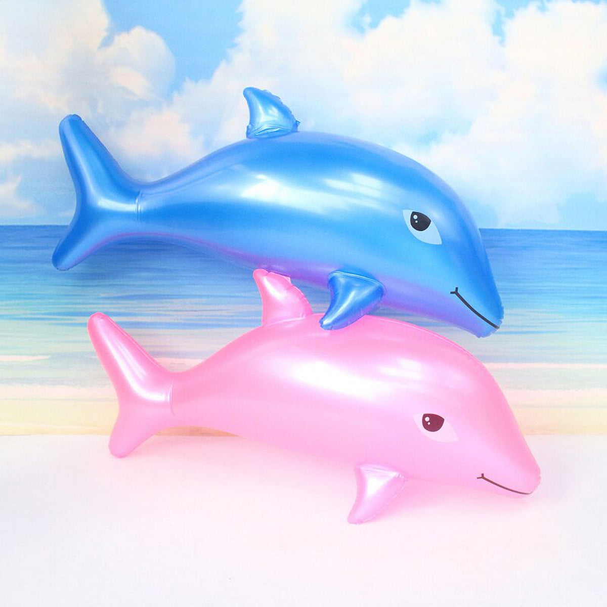 Inflatable Dolphin Beach Swimming Ring Pool Float Water Toy E22828