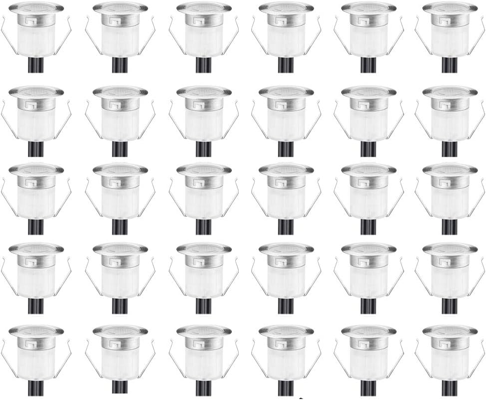 RGB Waterproof Recessed LED Deck Lights, Pack of 20 N32360