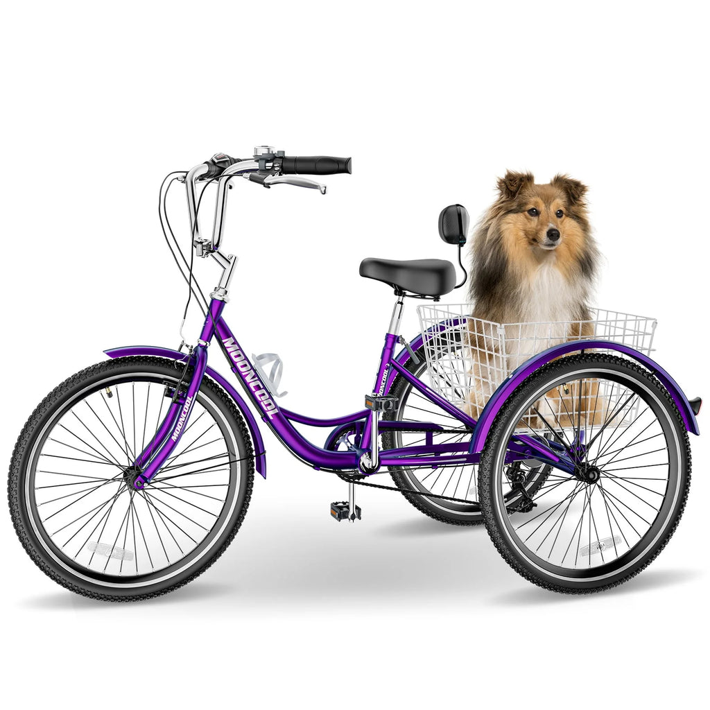 26 Big 3 Wheels Adult Tricycle with Large Basket & Bell S322934