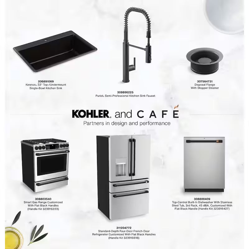 Flat Black Wine and Beverage Center Handle Kit F90798