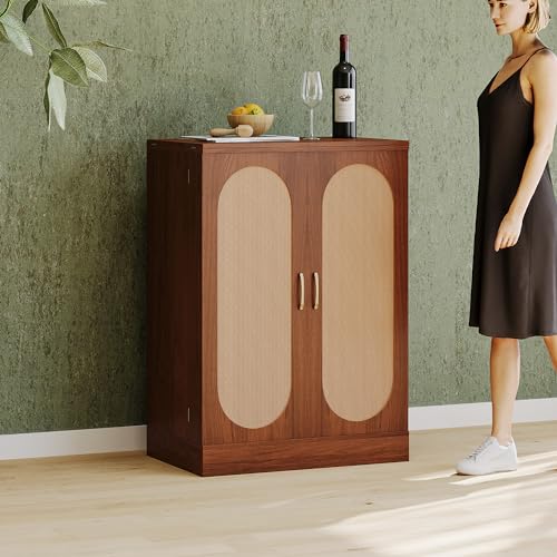 Natural Bar Wine Cabinet with Storage J752191