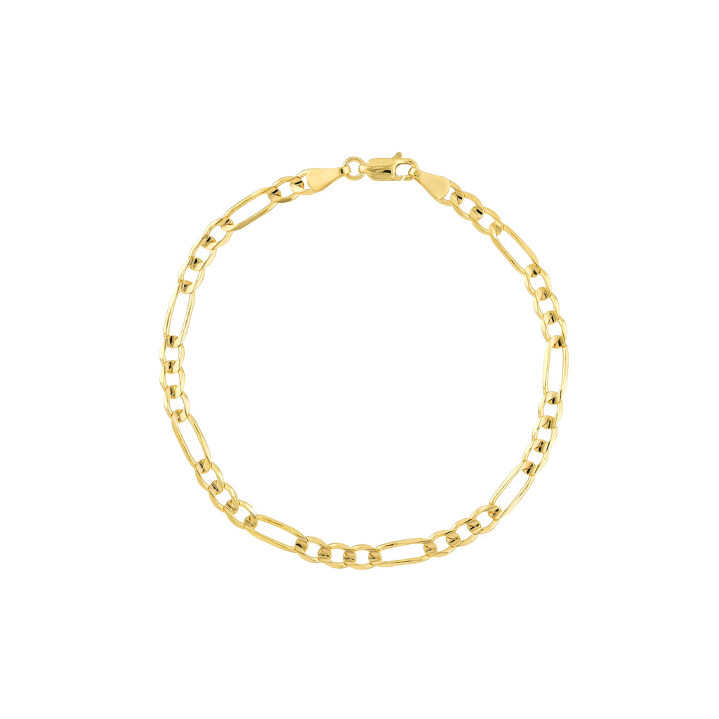 10K Yellow Gold 8" 4.5mm Figaro Chain Necklace with Lobster Lock H70443