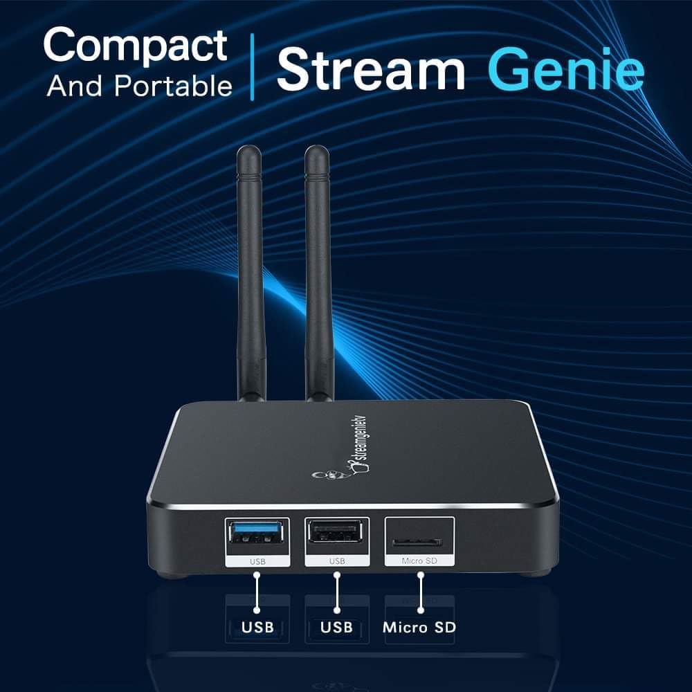 TV Stream Box with Dual WiFi Antenna and Remote D385021