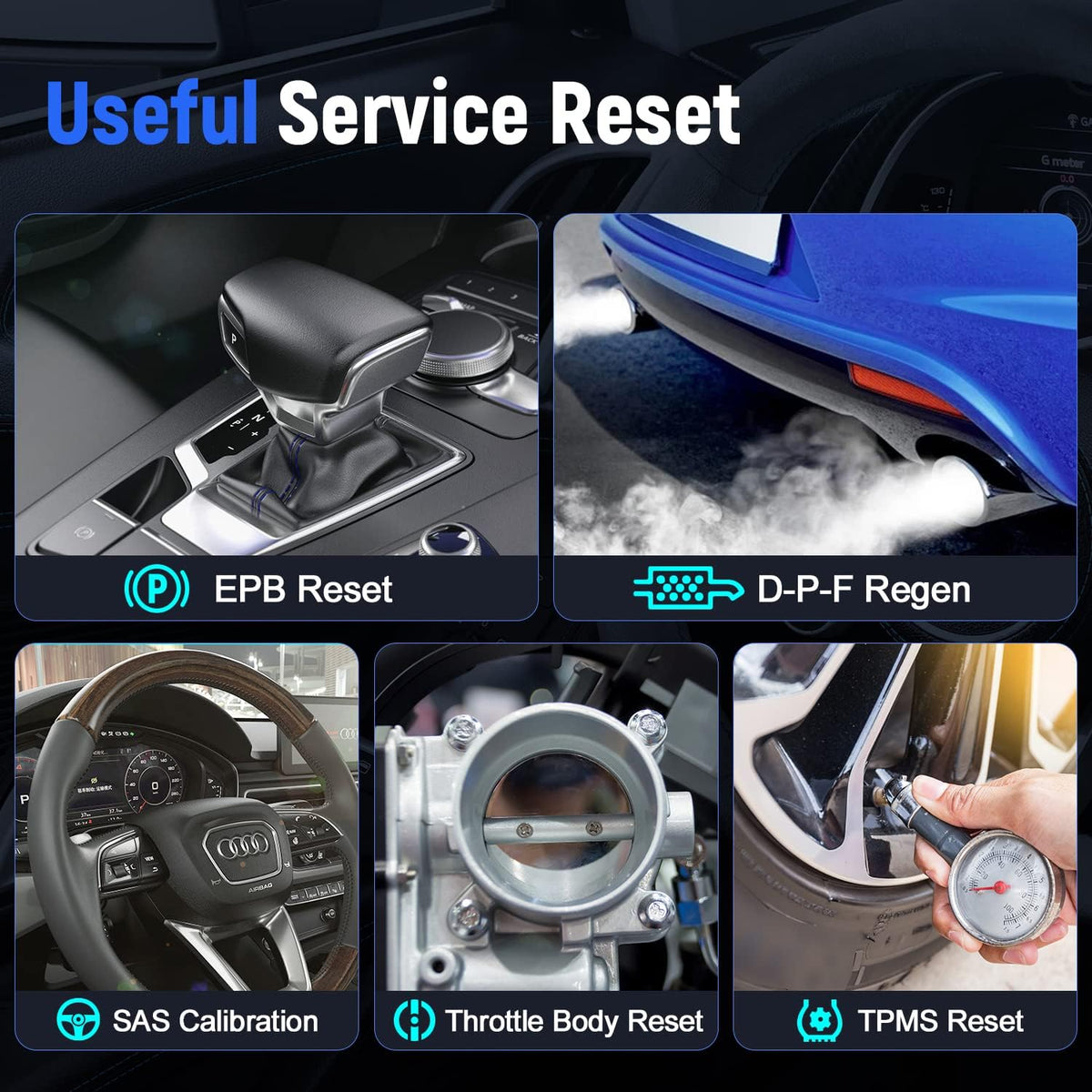 Bidirectional Scan Tool OBD2 Scanner with 30 Service Reset U648839