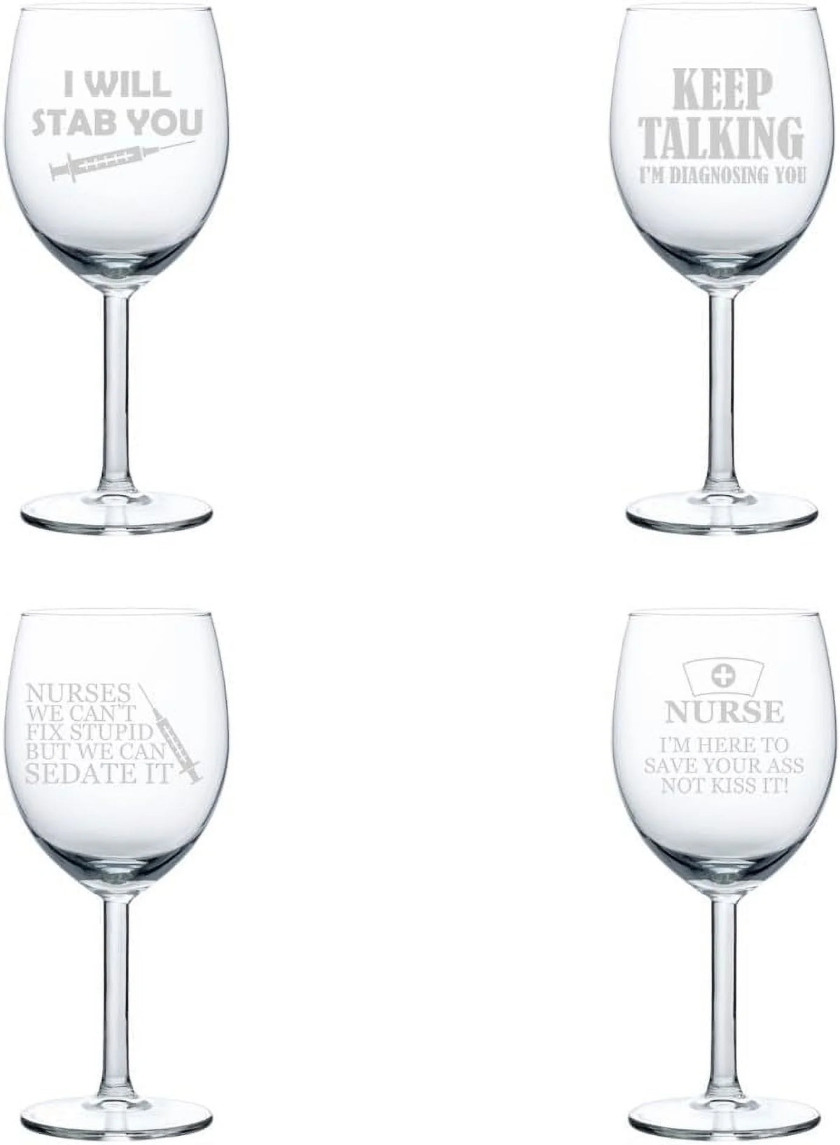 Set of 4 Wine Glass 10 oz C777