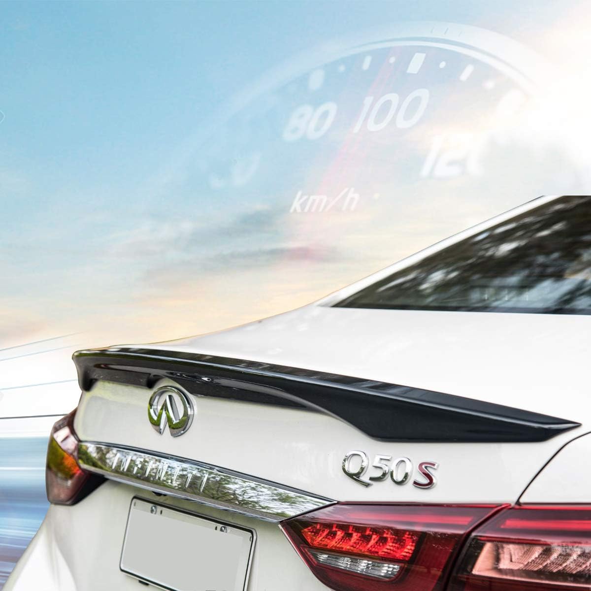 Painted Glossy Black Rear Trunk Spoiler Wing L81422