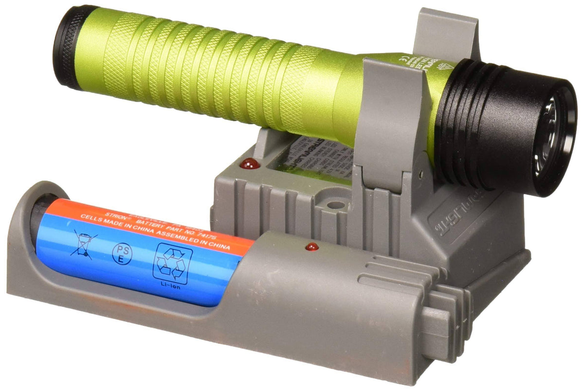 Green LED Flashlight with Piggyback Charger V9164