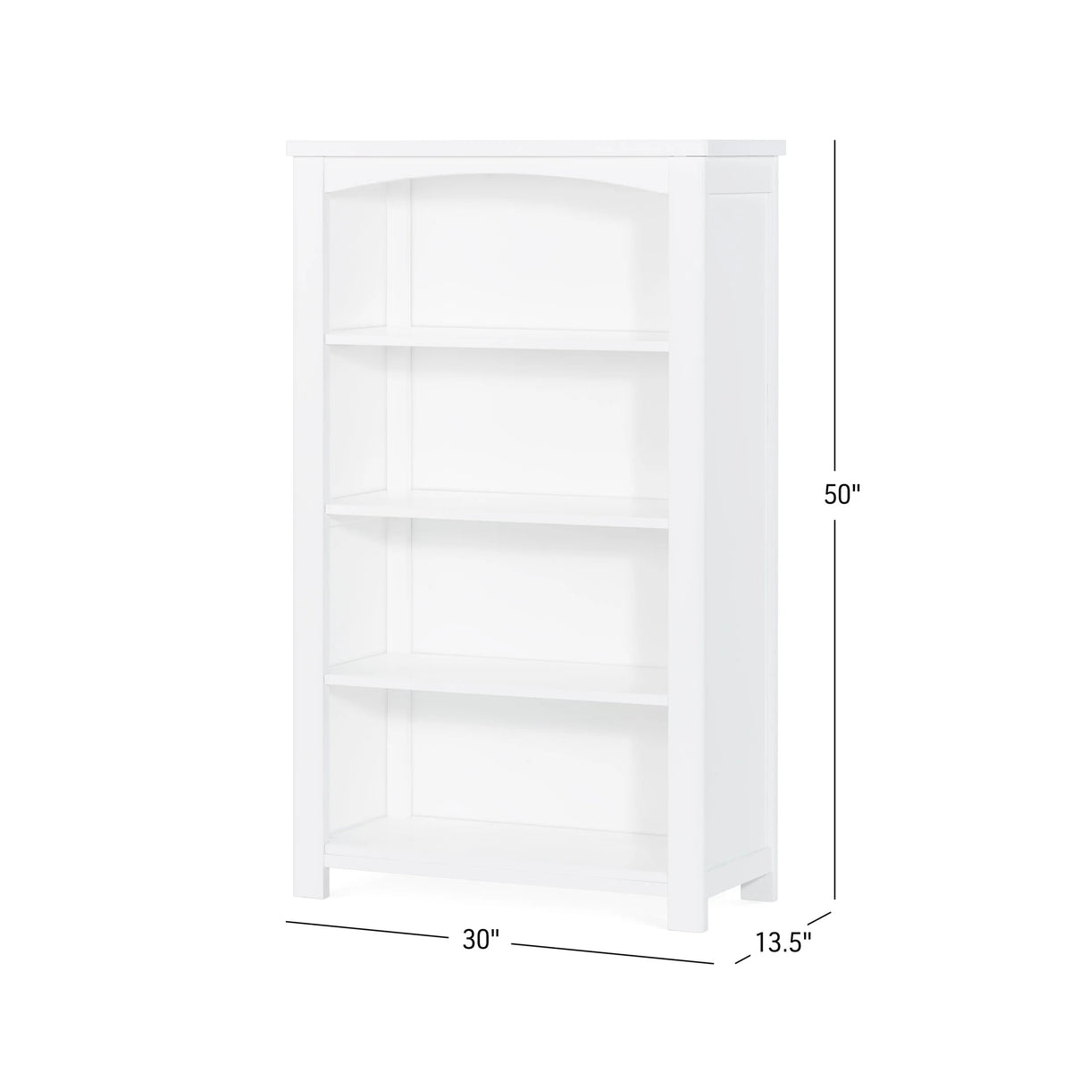 50" Bookcase with 4 shelves, Matte White E538424