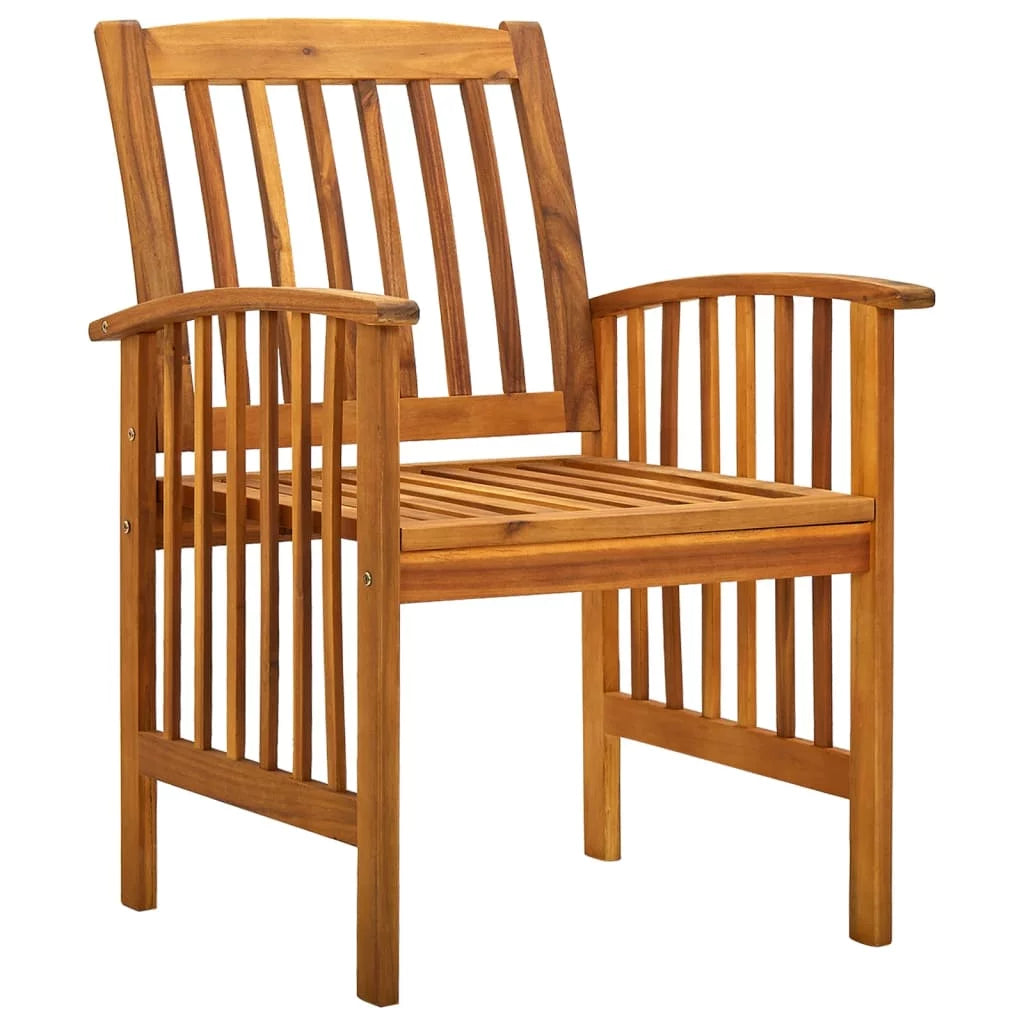 6 pcs Solid Wood Acacia Patio Dining Chairs with Cushions Z6103
