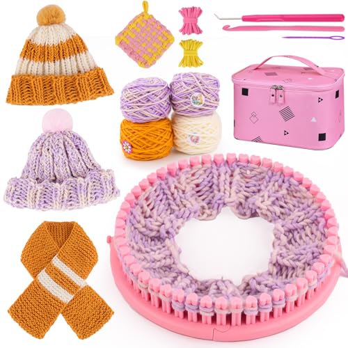 Knitting Loom Craft Kit with Yarn and Hook Needle O971216
