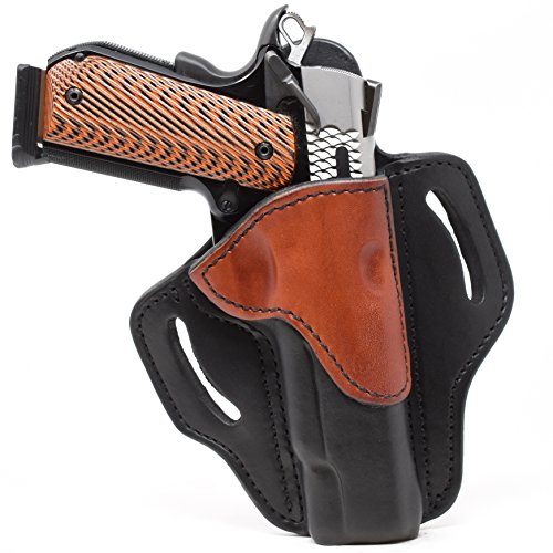 Right Hand OWB Leather Gun Holster for Belts fits All 1911 Models with 4" and 5" Barrels G9494