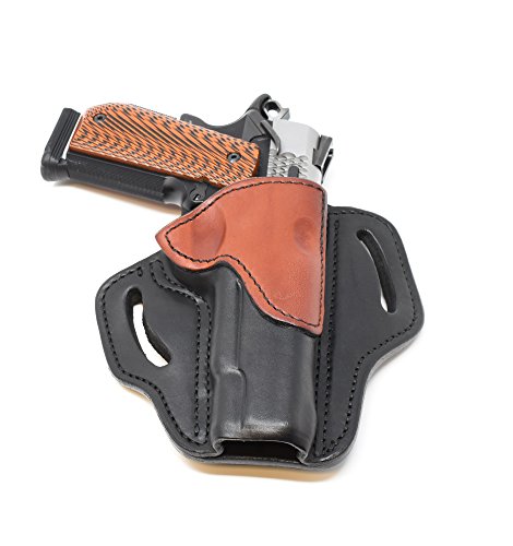 Right Hand OWB Leather Gun Holster for Belts fits All 1911 Models with 4" and 5" Barrels G9494
