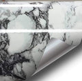 Black White Marble Gloss Vinyl Architectural Wrap Roll 6.5ft x 15.9 inches U37187