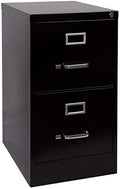 2 Drawer Metal Vertical File Cabinet in Black B325257