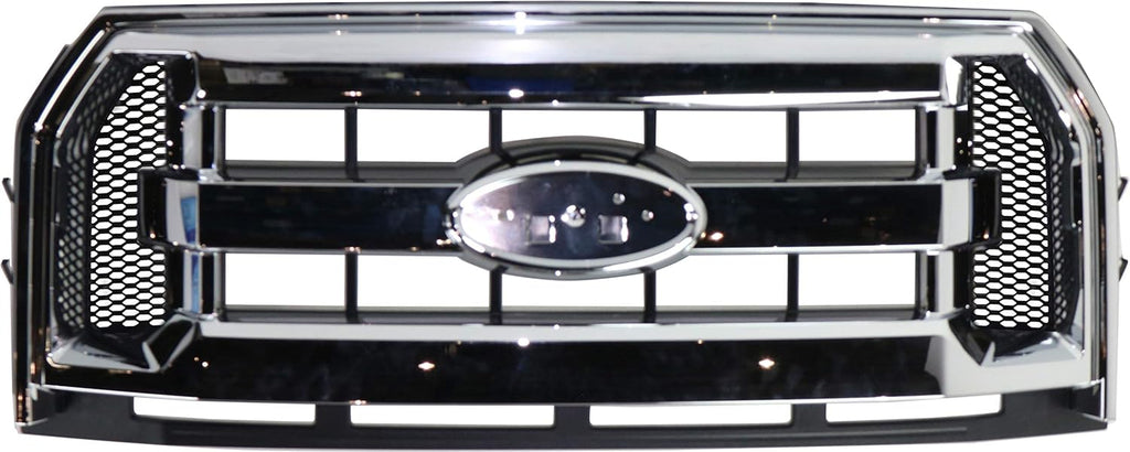 Chrome Shell/Textured Black Insert Three Bar Style Grille Assembly P150