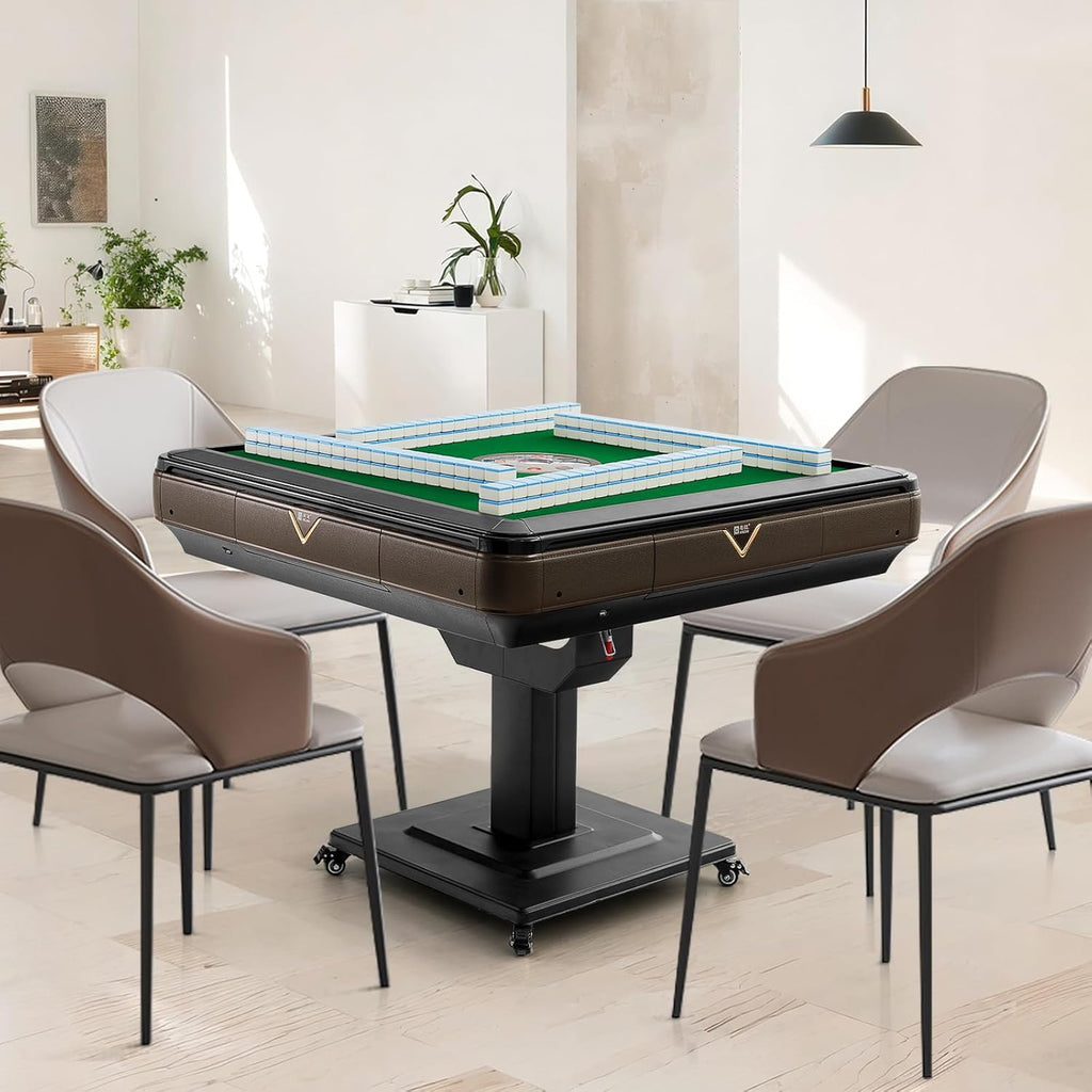 Folding Automatic Mahjong Table with Wheels B44562