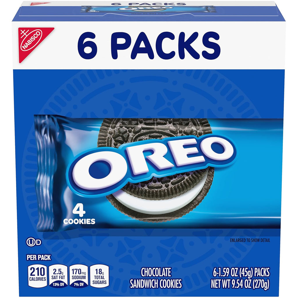 6 Snack Packs Chocolate Sandwich Cookies X816824