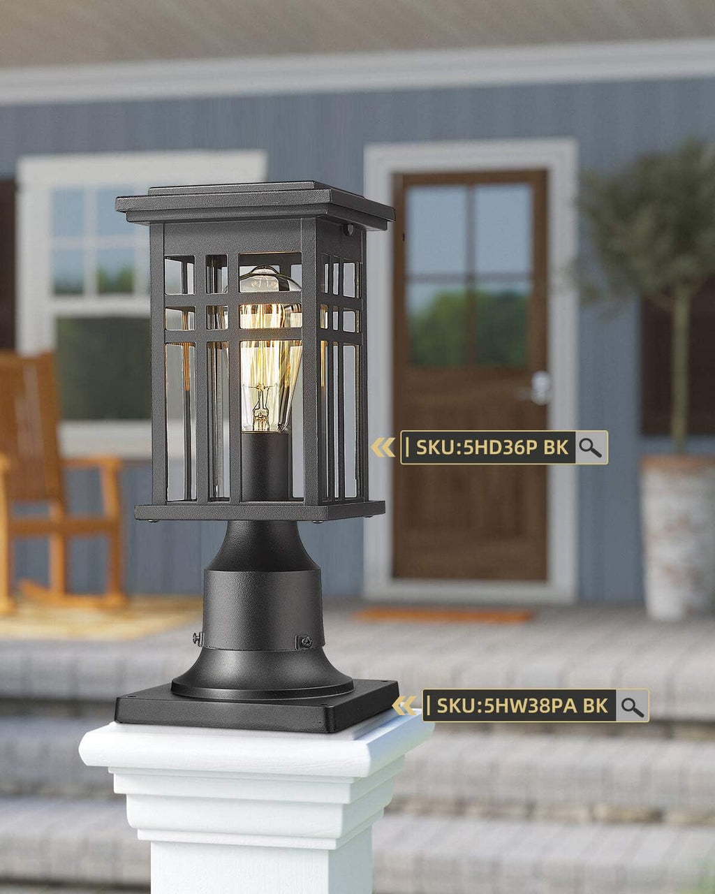 Black Cast Aluminum Pier Mount Base 2 Pack D4861