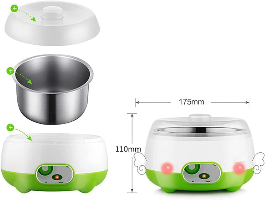 Green 1L Stainless Steel Yogurt Maker V6461