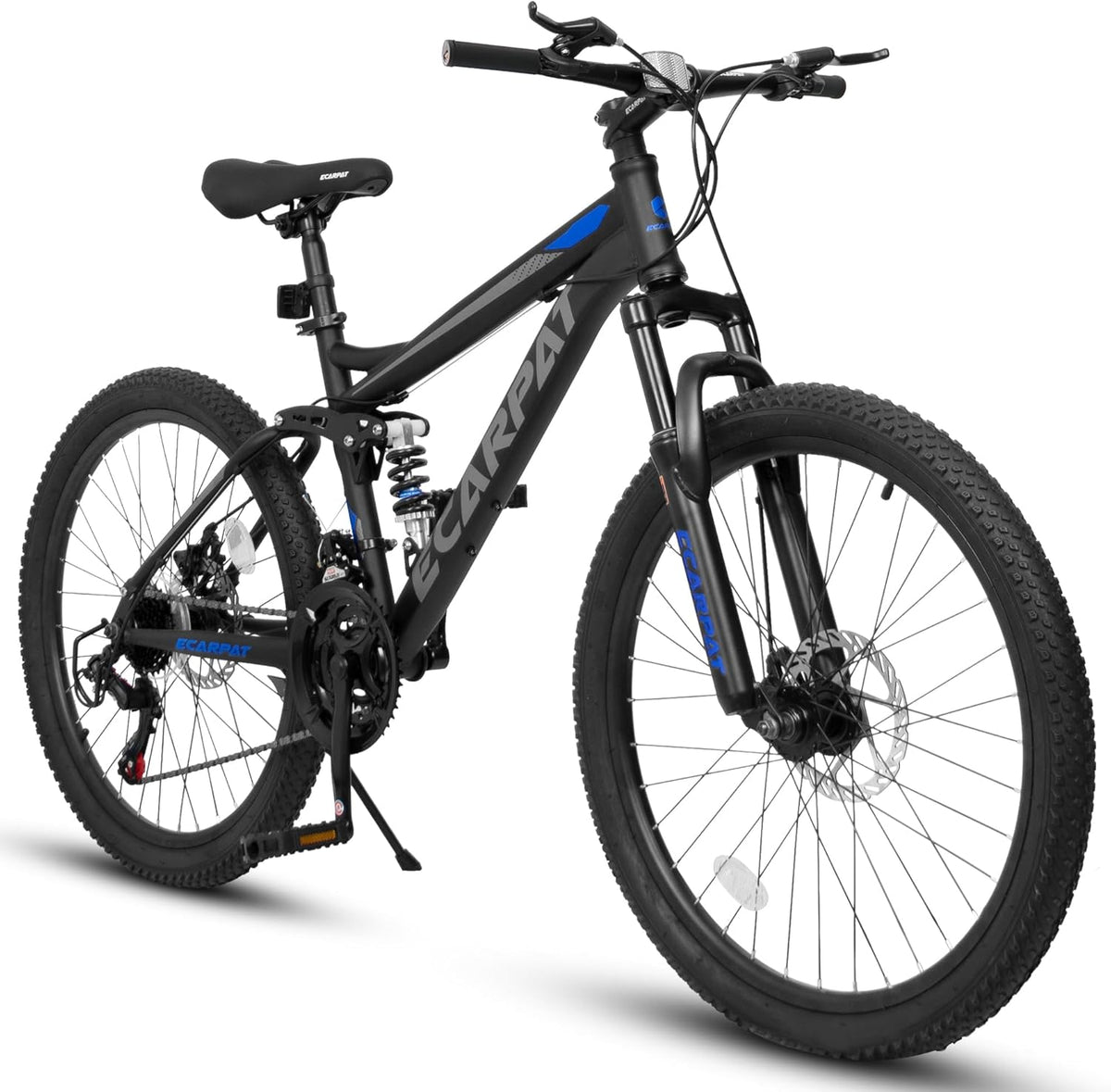 26 Inch Dual Suspension Mountain Bike with 21-Speed Disc Brake Carbon Steel Frame N419