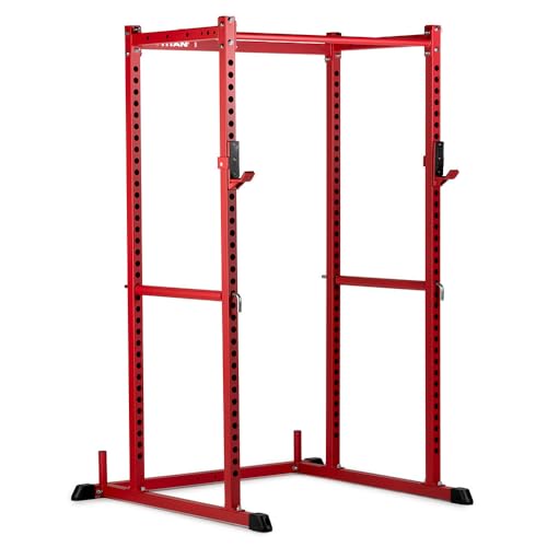 Short Power Rack with Pull Up Bar, Pin and Pipe Safeties, J-Hooks V9998