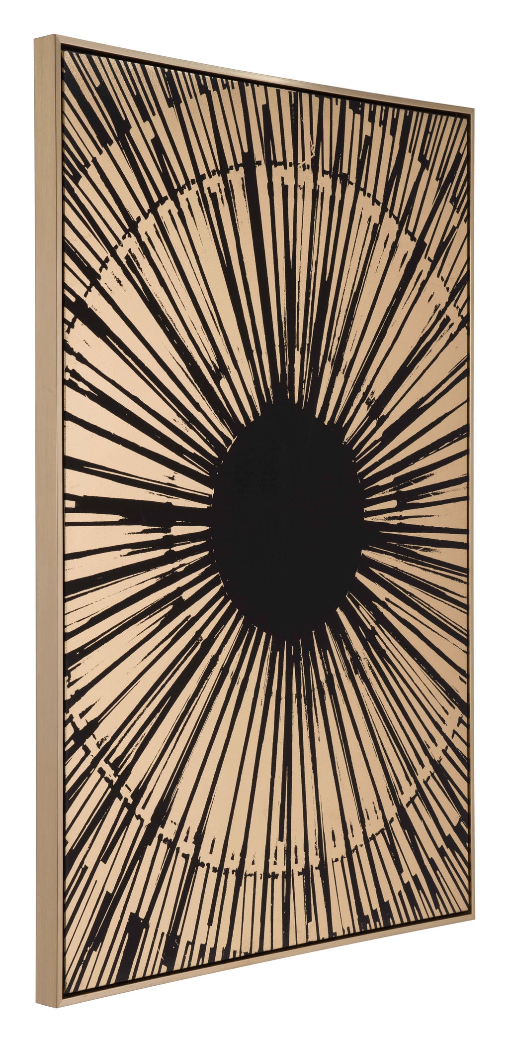 Canvas Black & Gold Sunburst T65494