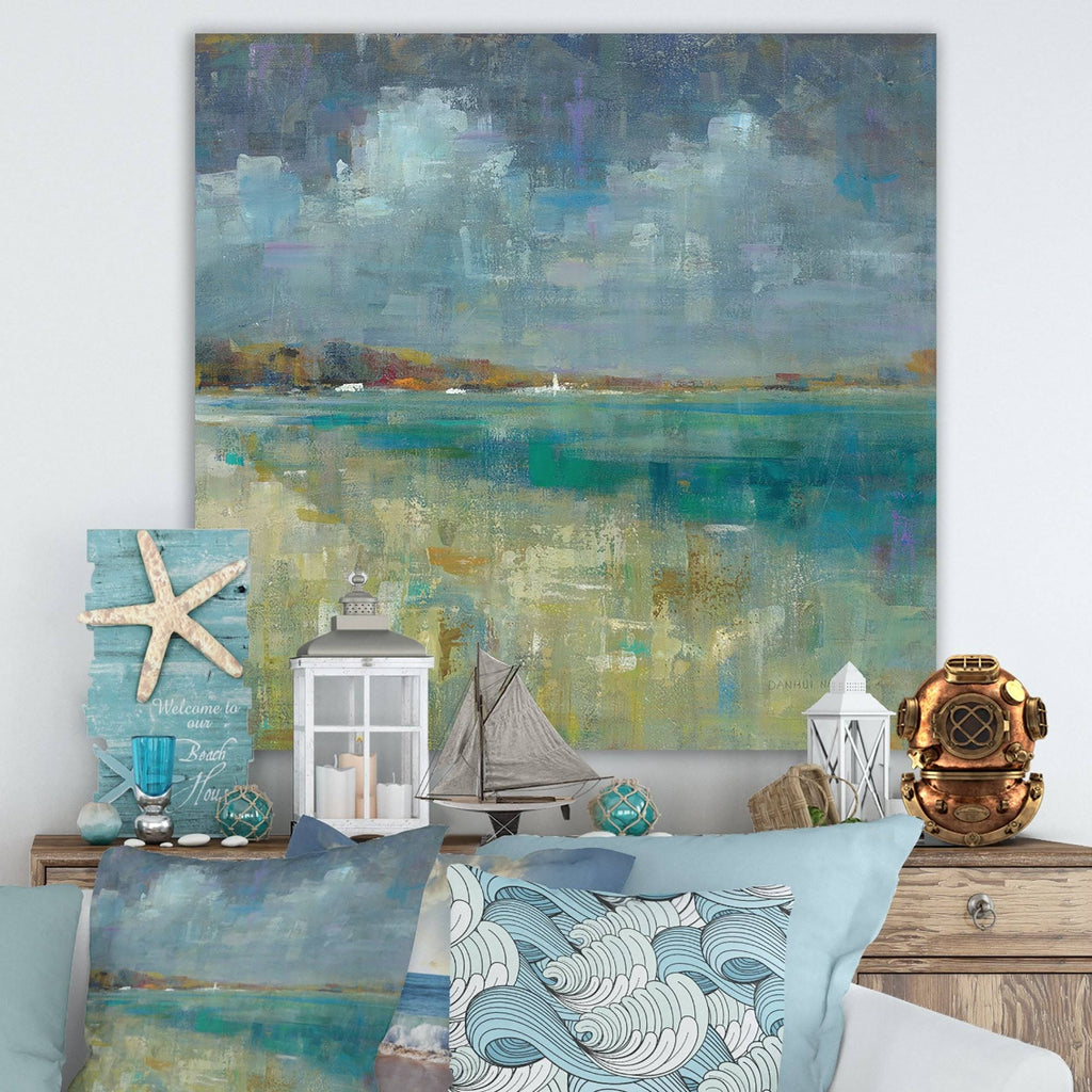 Nautical Coastal Canvas Artwork Print 36 in. Wide x 36 in. High Q333