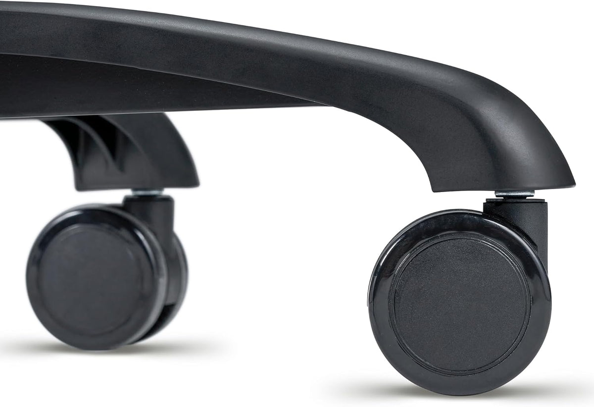 Black Ergonomic Saddle Stool with Aluminum Base C6035