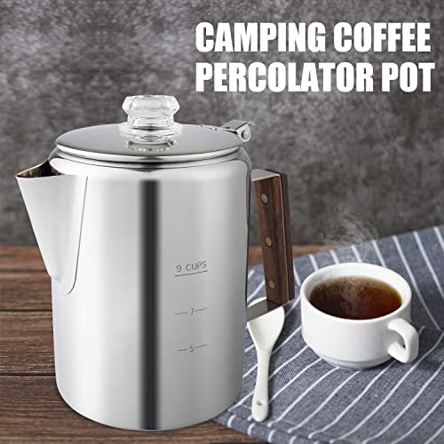 9 Cup Stainless Steel Coffee Percolator Q456369