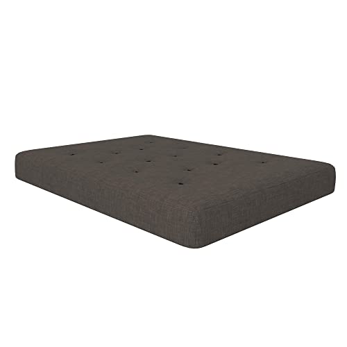 8-Inch Pocket Spring Coil Futon Mattress, Full, Taupe Gray C50170
