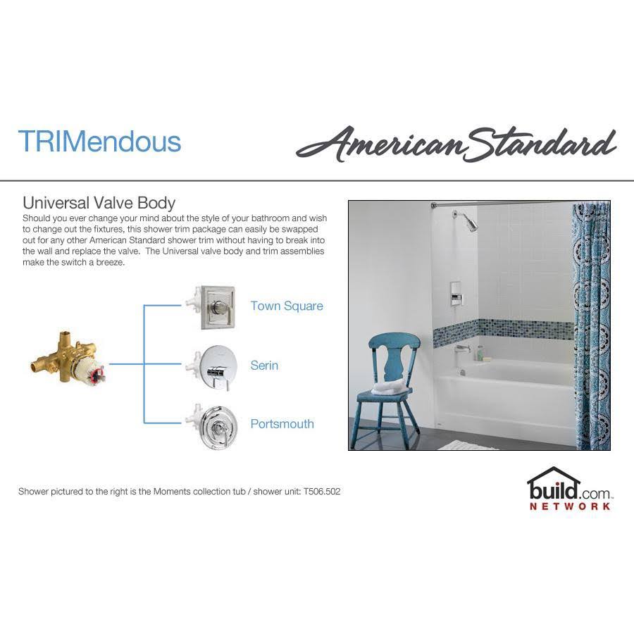3-Handle Bath and Shower Polished Chrome B22376