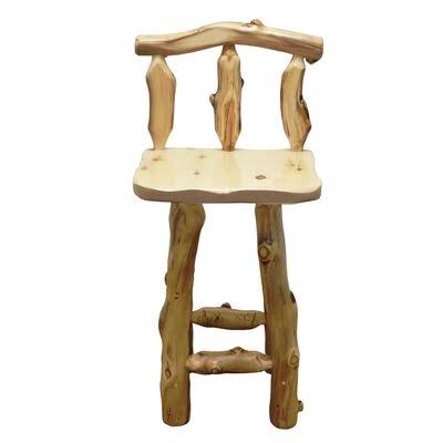 Beeswax / Linseed Oil Solid Wood Bar Stool C865