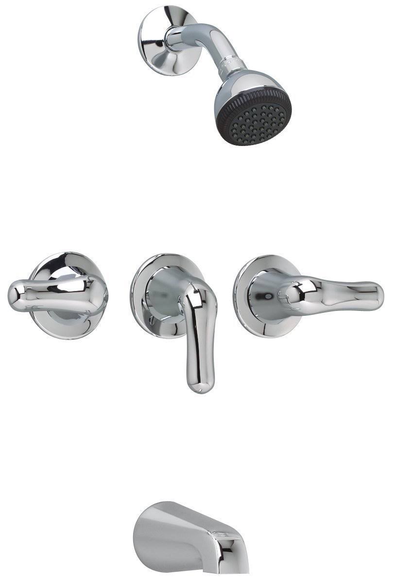 3-Handle Bath and Shower Polished Chrome B22376