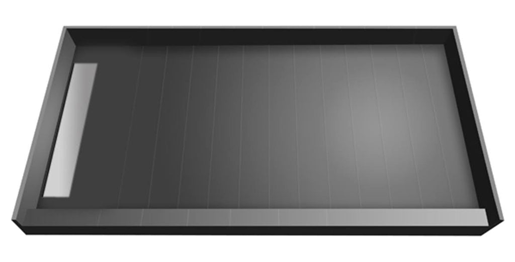 42x22 x 48x22 Single Threshold Shower Base with Bench and Drain Grate Y3565