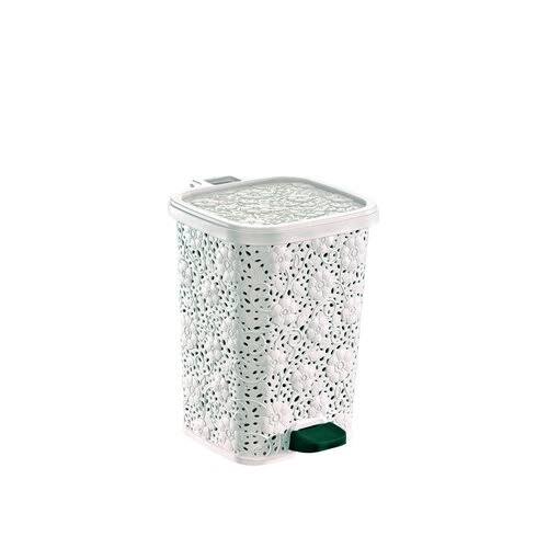 Step-On Trash Can 27 Qt. Beige and Brown S8418
